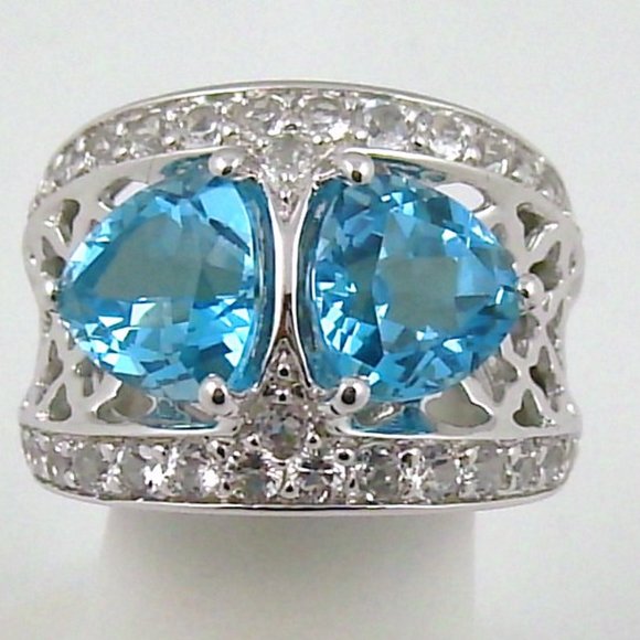 Victoria Wieck 4.72ct Swiss Blue Topaz Ring - Picture 7 of 15